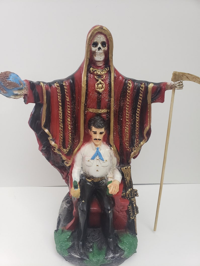 Santa Muerte & Jesus Malverde Color Red Size - Etsy