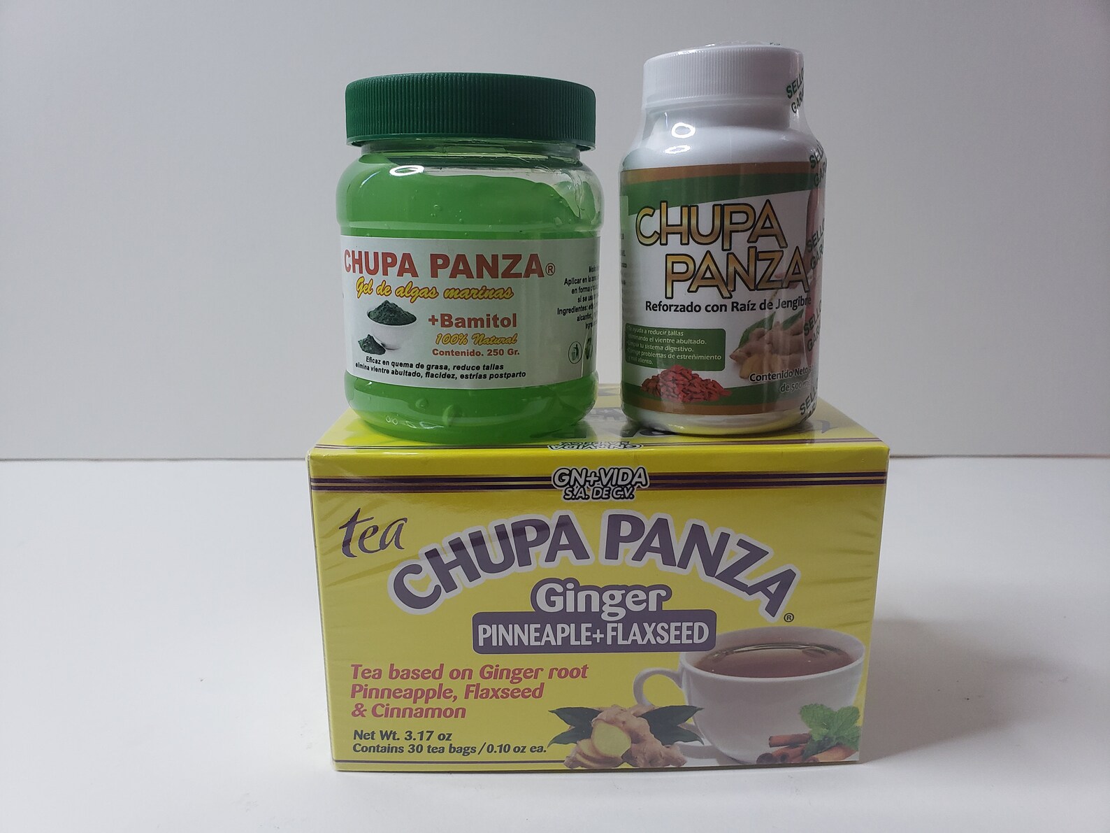 Combo Chupa Panza Gel Chupa Panza 30 Capsules and Tea Box Etsy