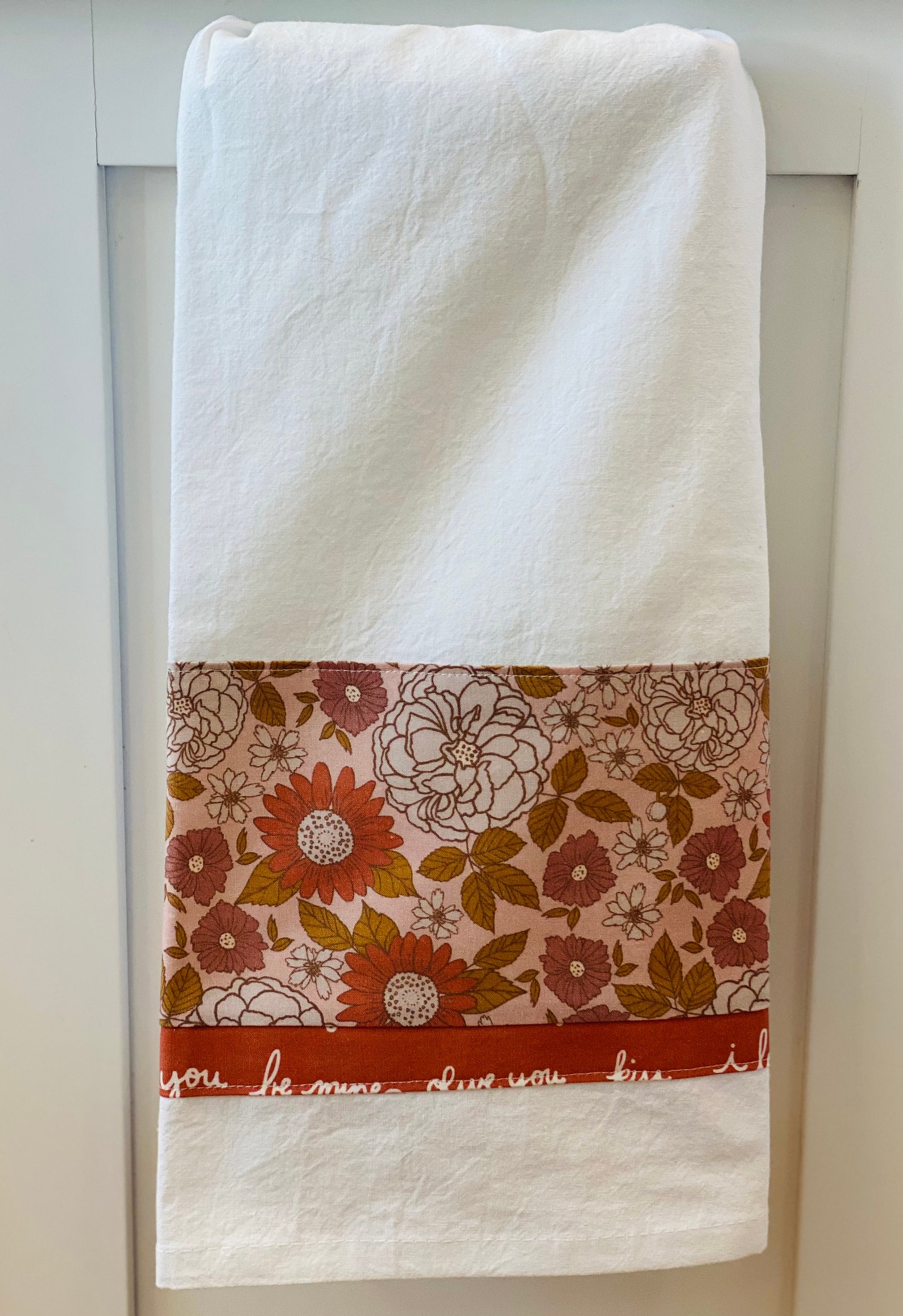 Heavyweight Flour Sack Towel, Embellished, Tea Towel, Kitchen Towel Etsy
