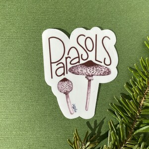 Parasols Mushroom Sticker | Cute mushroom stickers