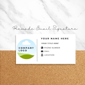 Professional Email Signature Template - Editable Digital Workplace Signature for Gmail, Outlook & Business Use