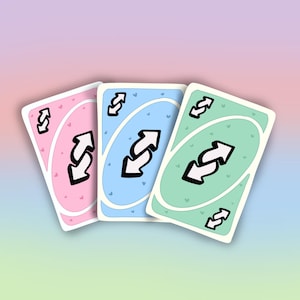 Uno reverse card Sticker for Sale by Mello Official Store