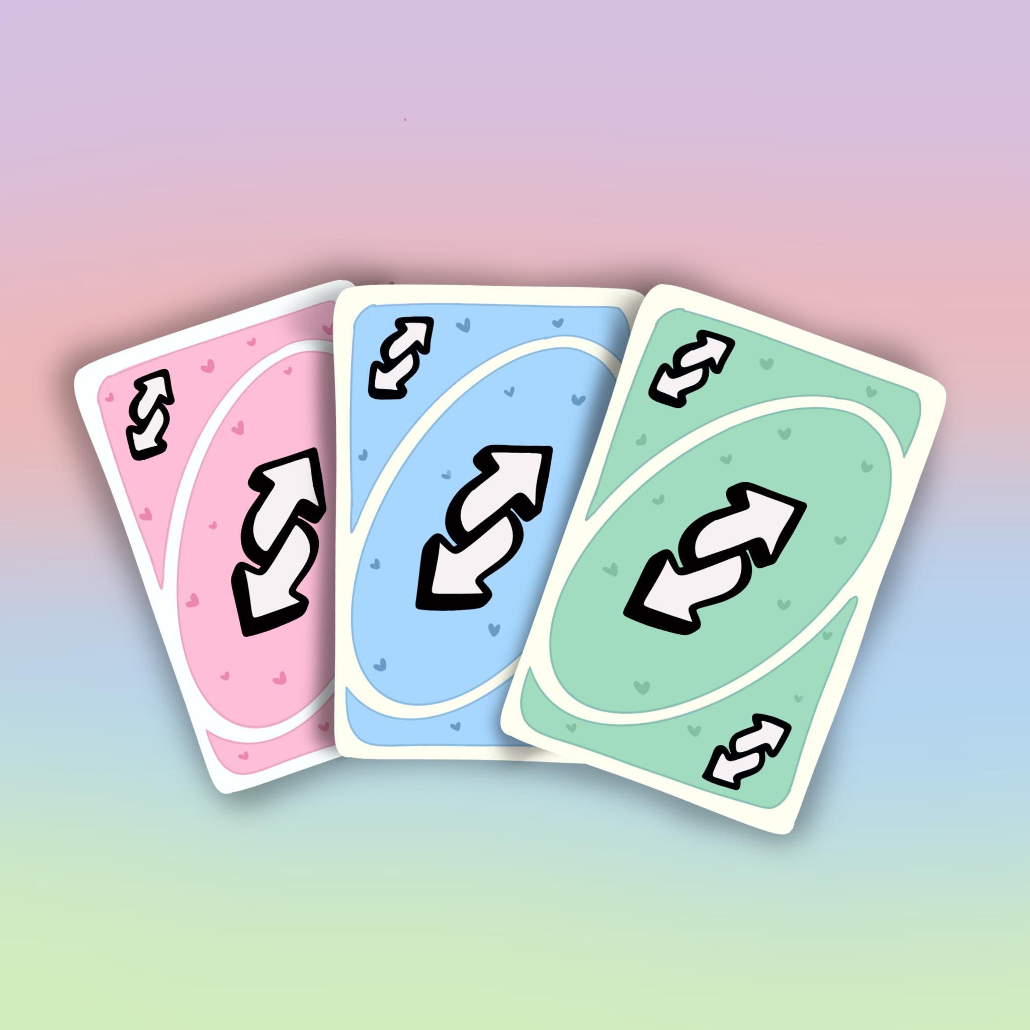 Uno Reverse Card Sticker for Sale by cherrybombrb