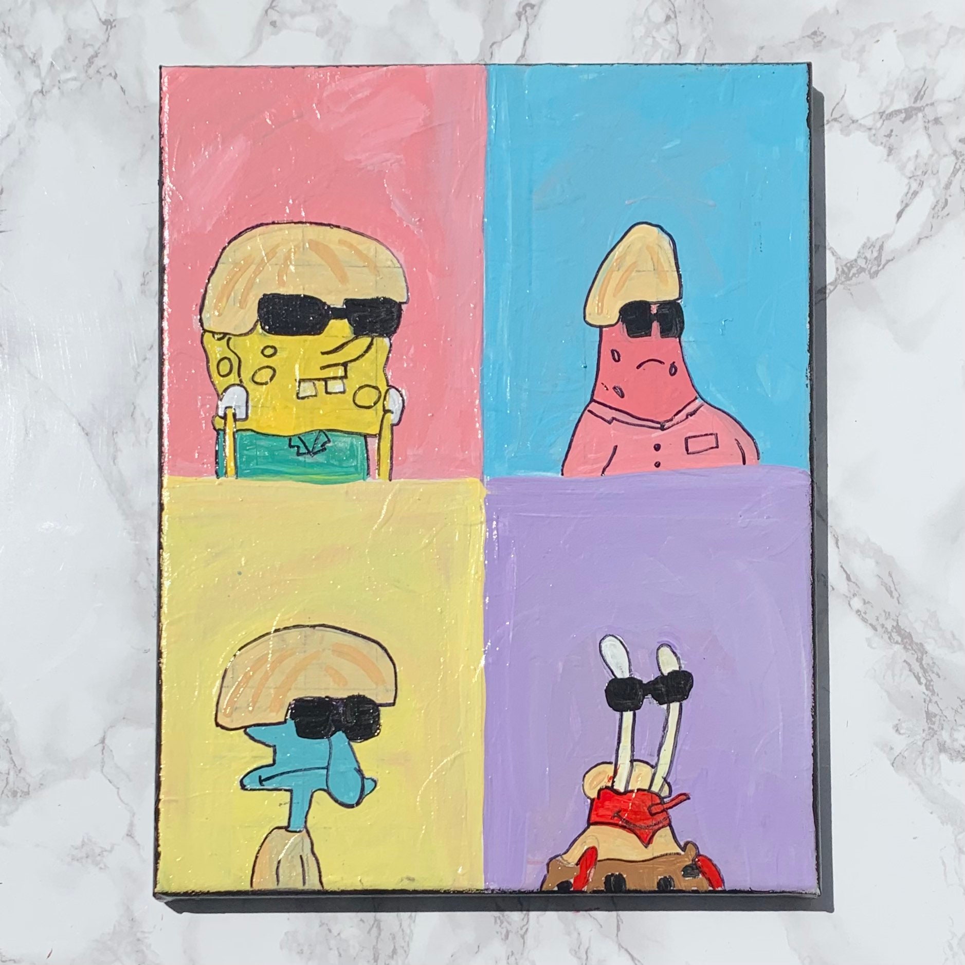 Pop Art Painting Cartoon Sponge Bob Painting Best Seller Painting