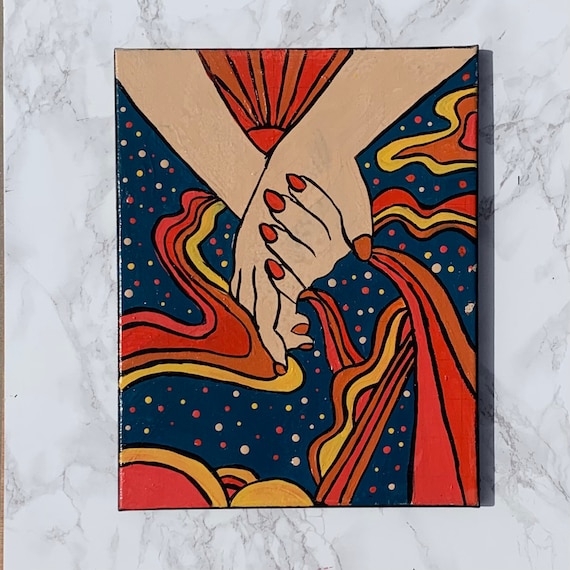 Hand painted canvas discount