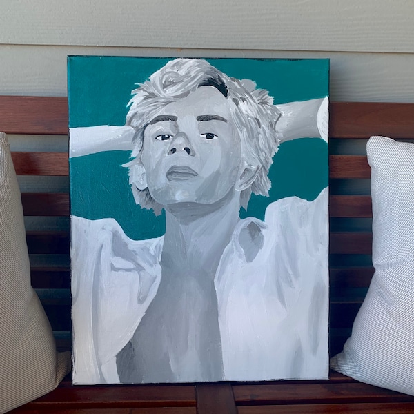 Ross Lynch Realistic Painting, 16x20, Hand Painted Canvas