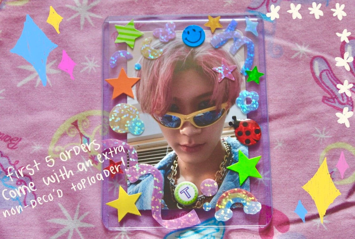Custom Kpop Decorated Toploader Etsy