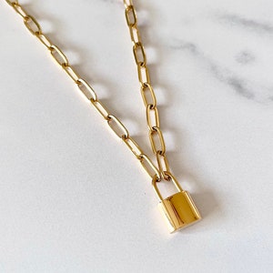 Gold lock chain sale