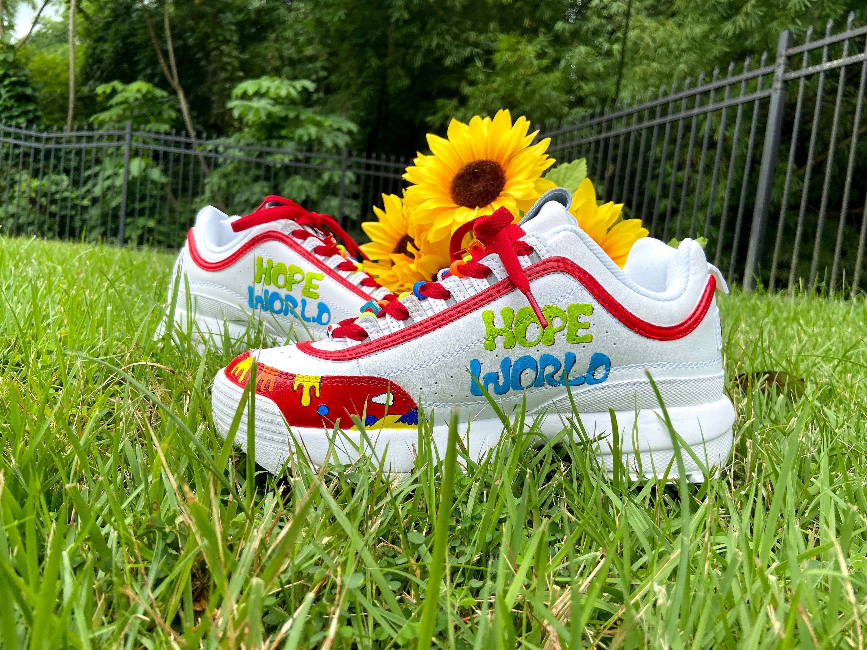 BTS Custom Hope World Fila Shoes | Etsy 