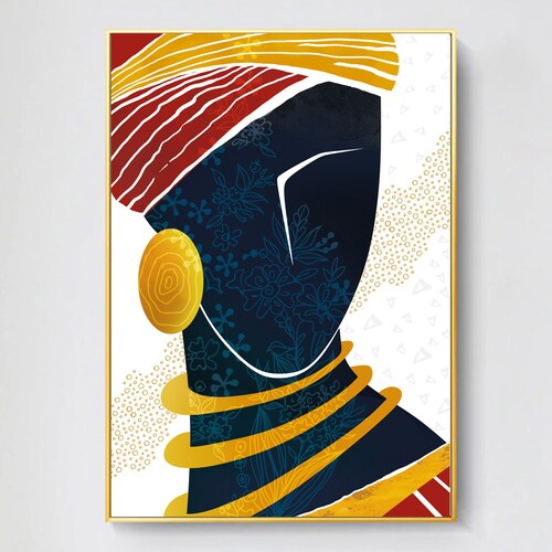 Modern African American Art Print. Black Woman Portrait. Etsy