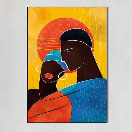 Modern African American Art Print. Black Woman Portrait. Etsy