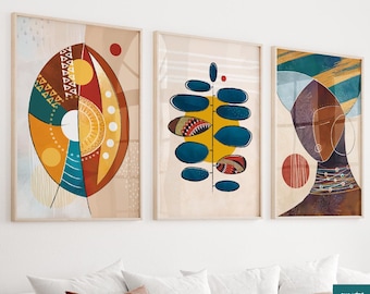 Bold african wall art set of 3 print. Modern black woman portrait, Female african american wall art. abstract people art, ethnic decor