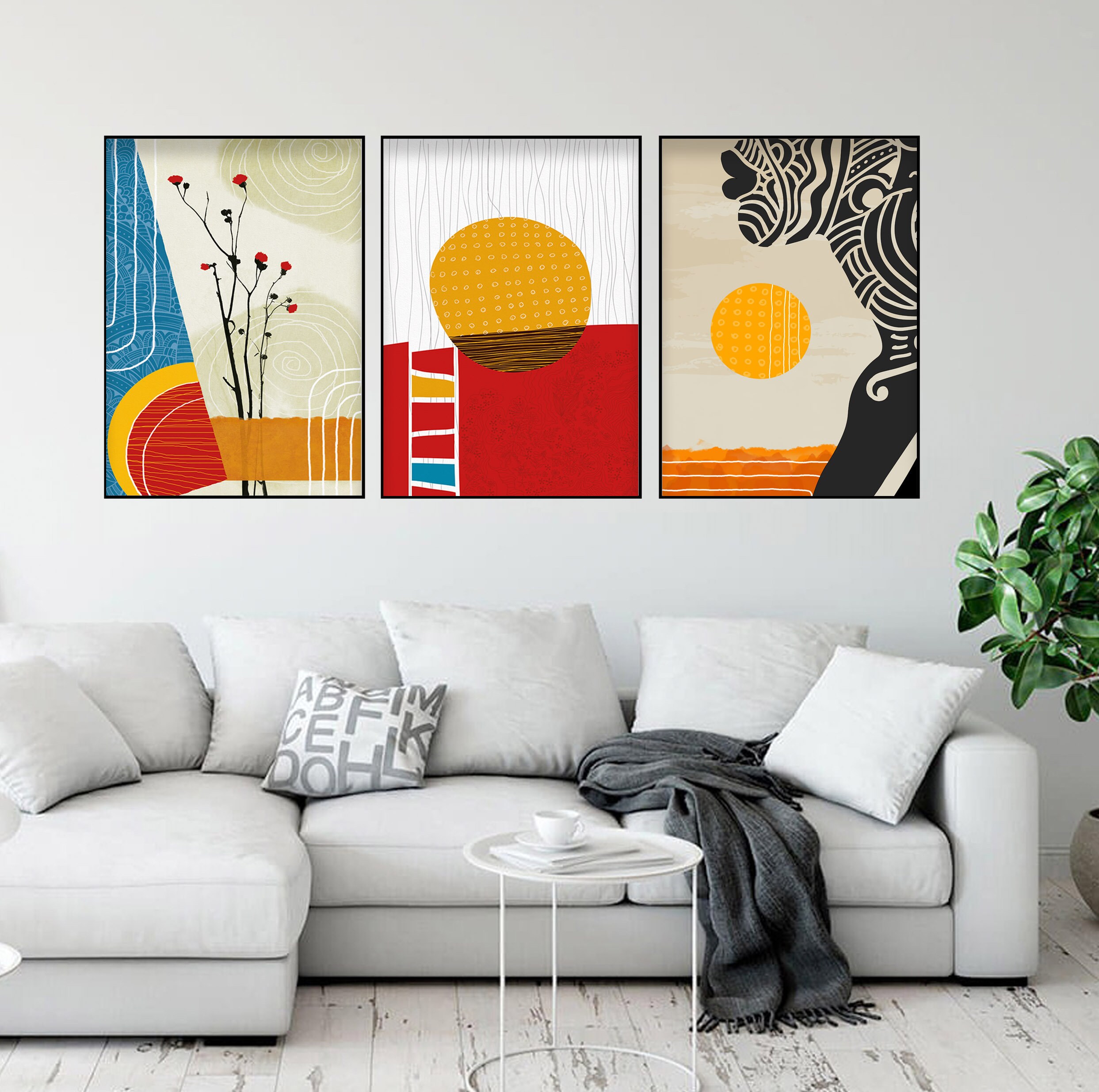 Contemporary African American Art Set of 3 Prints. Modern Etsy