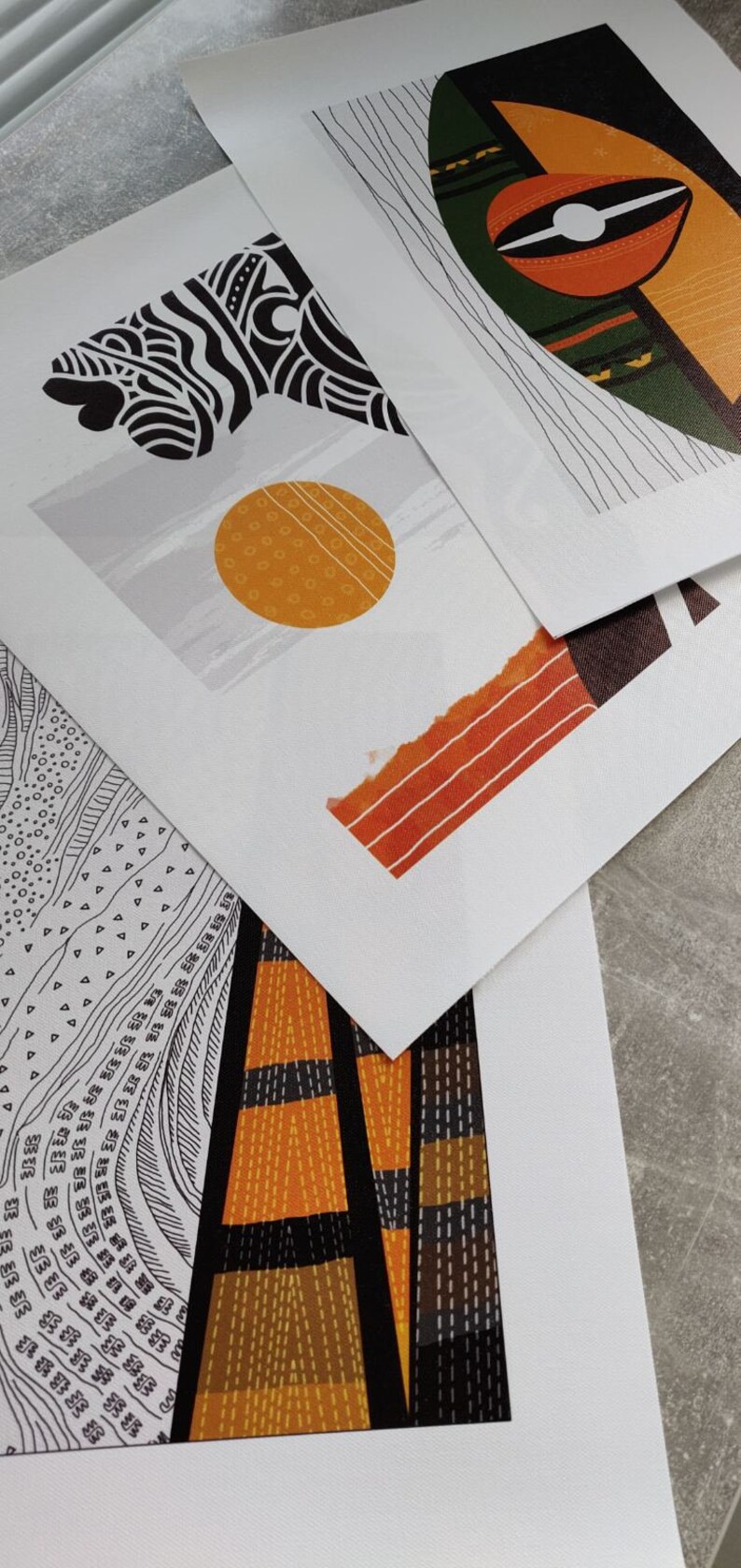 Contemporary African American Art Set of 3 Prints. Three Peace Etsy