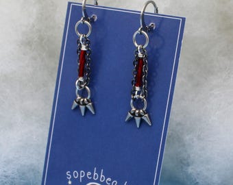Pendientes inspirados en el anime Speedy Ghost Schoolboy / Acero inoxidable hipoalergénico