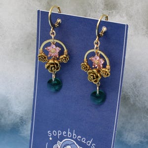 Poison tester Apothecary Garden Party anime inspired floral earrings| hypoallergenic 304 stainless steel