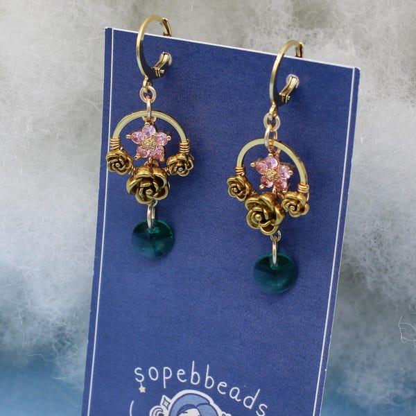 Gifttester Apotheker-Gartenfestanime inspirierte Blumenohrringe hypoallergener Edelstahl 304