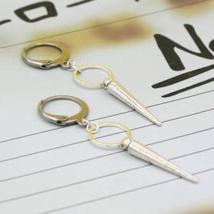 Red hero anime inspired anime earrings spike | 304 stainless steel huggies
