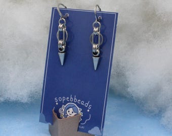 Pendientes de acero inoxidable hipoalergénicos Spike goth alter