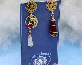 Pendientes inspirados en el anime Elven Mage Journey / acero inoxidable 304 hipoalergénico