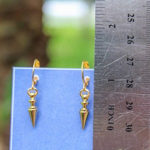 Assasin princess anime inspired earrings NOT COSPLAY size 16k plated brass 304 stainless steel huggies image 8