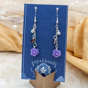 Cool Type Club silver Anime inspired earrings hypoallergenic. 925 sterling silver plated image 2