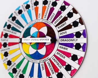 Spirit Animal Spinner Activity Wheel | Color the design, add your favorite spirit animals, & let the wheel decide who your spirit animal is!