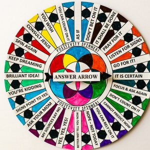 Question & Answer Game Craft Activity Spinner Answer Arrow Magic 8 Ball Spinner Decision Maker Decision Decider Wheel of Fortune image 4