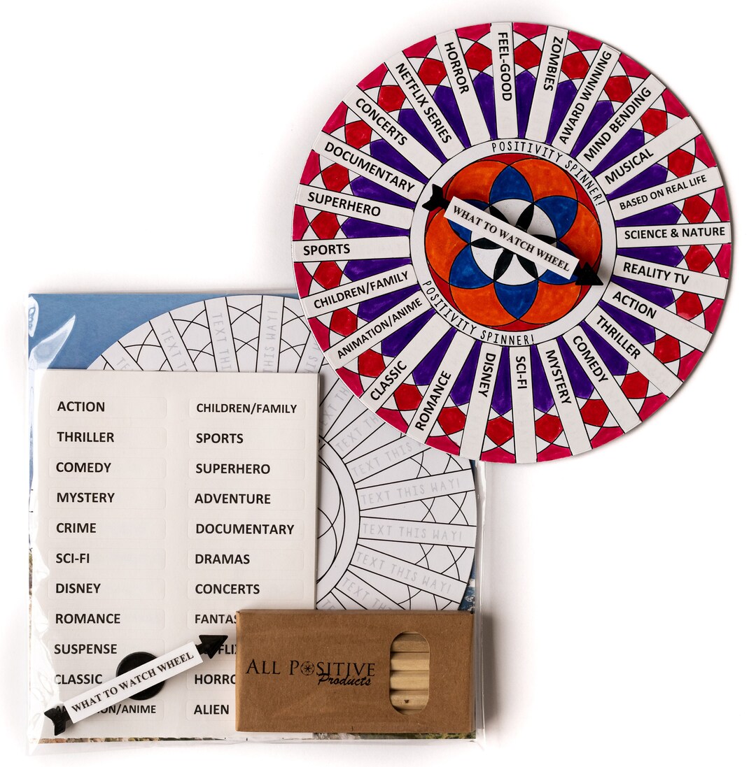 What to Watch Wheel Decision Maker Craft Game Activity Decision Spinner