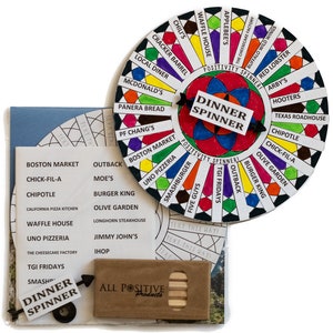 Dinner Spinner Restaurant DIY Art Craft | Uit eten activiteit | Restaurantselectie-spinner | Spel voor stellen | Foodie-cadeau | Beslisser diner