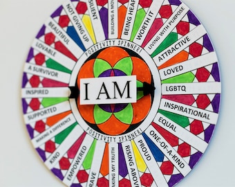 Spinner de positividad LGBTQ: Arte y actividad con afirmaciones