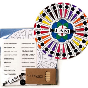 Grief I AM Affirmation Inspiration Spinner Wheel |  I am Healing | I am Loved | DIY Craft for Sympathy, Bereavement, & Loss of a Loved One