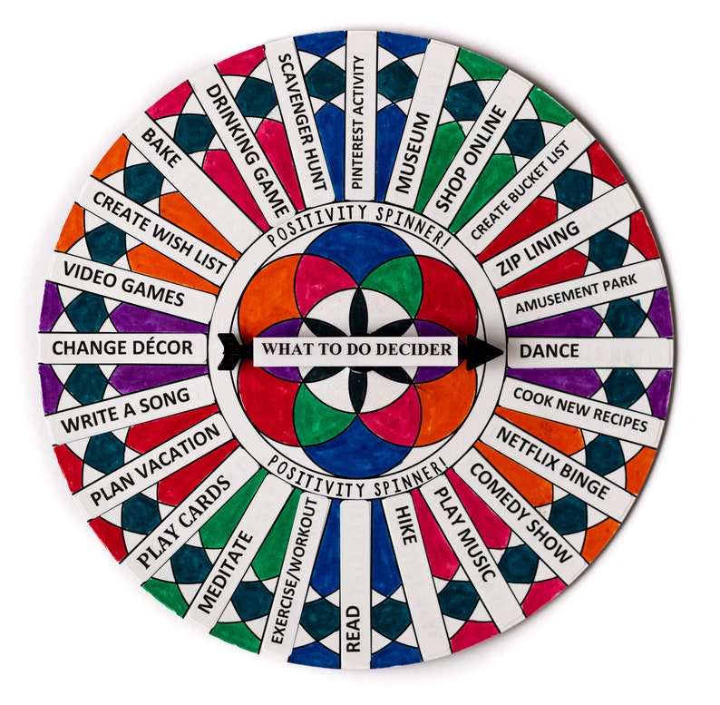 What to Do Decider Decision Maker Craft Game Activity Game Spinner