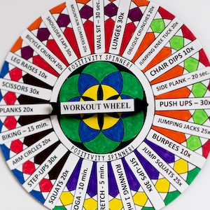 Workout Wheel Game: Customizable Exercise Activity Kit