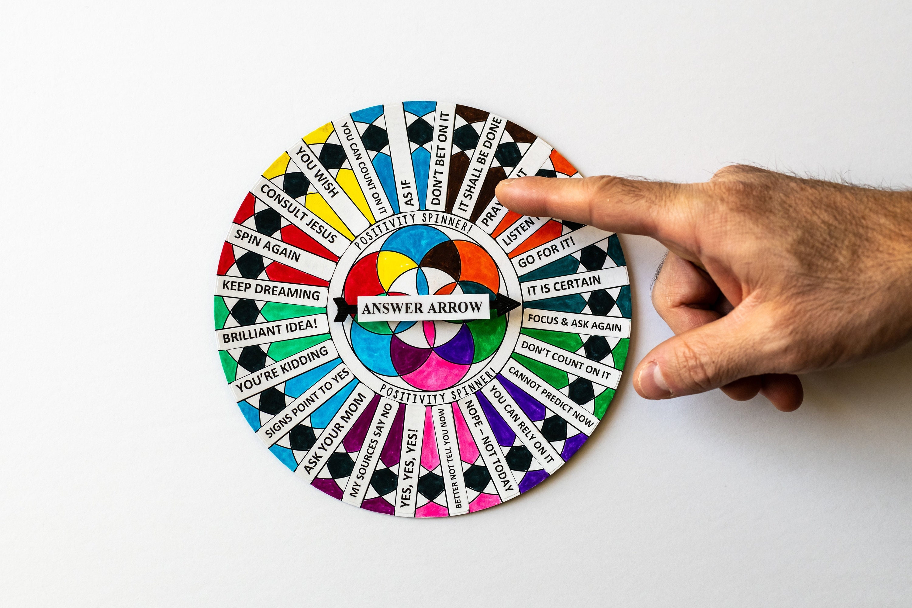 Question & Answer Game Craft Activity Spinner Answer Arrow Magic 8 Ball