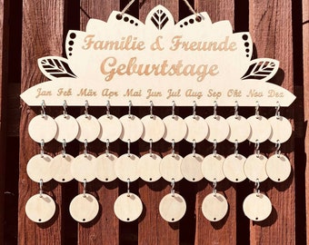 Familienkalender Etsy