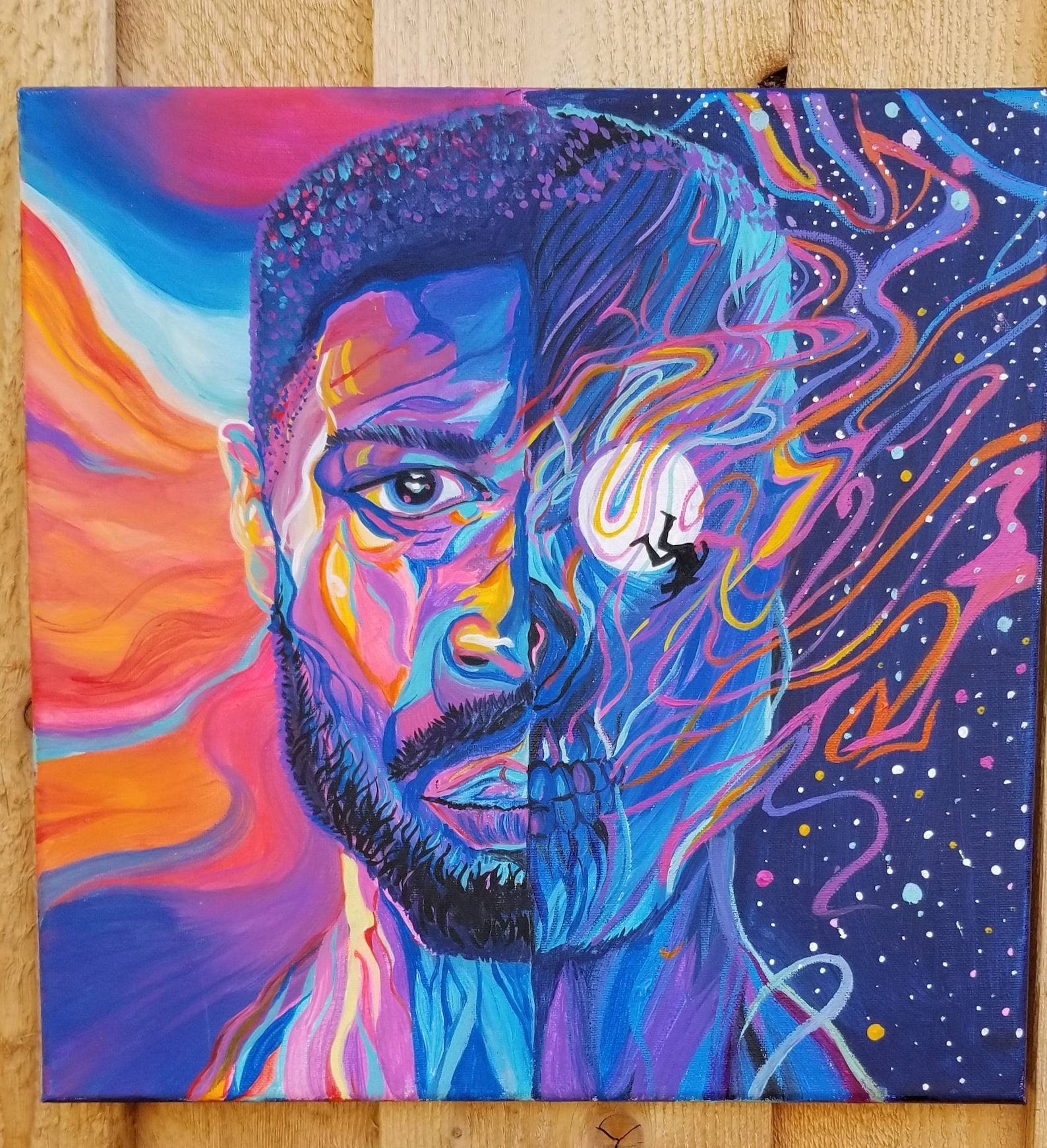 Kid Cudi Man on the Moon 3 Painting Etsy.de