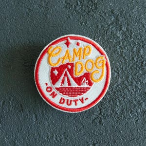 Camp Dog Patch For Dogs | Iron-on | Velcro