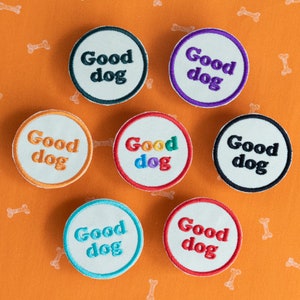 Good Dog Iron-On Patch | Various Colour