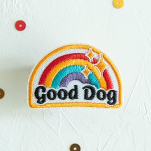 Rainbow Good Dog Patch For Dogs | Iron-on | Velcro