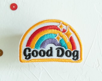 Parche Rainbow Good Dog para perros / Termoadhesivo / Gancho y bucle