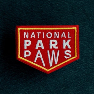 National Park Paws Large Patch For Dogs | Iron-on | Velcro