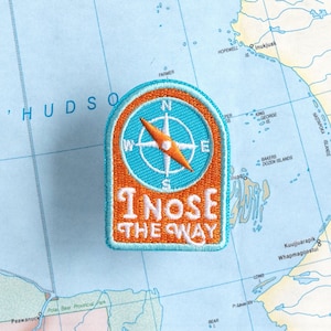 I Nose The Way Compass Patch For Dogs | Iron-on | Velcro