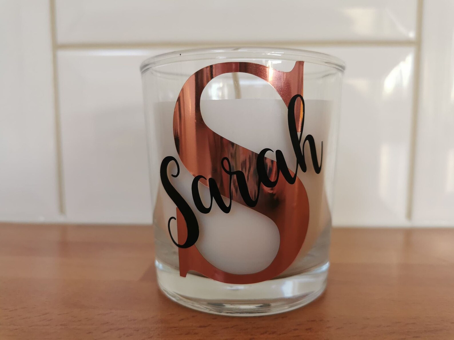 Personalised Name and Initial Candle Etsy