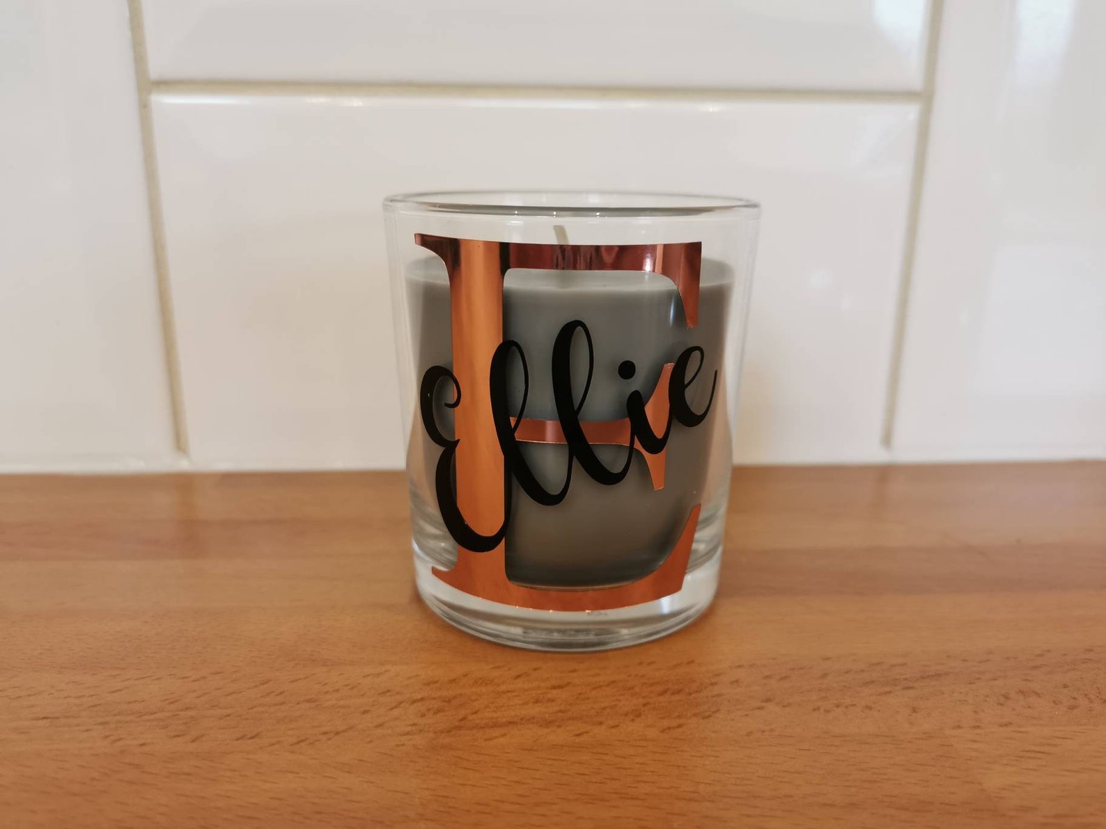 Personalised Name and Initial Candle Etsy