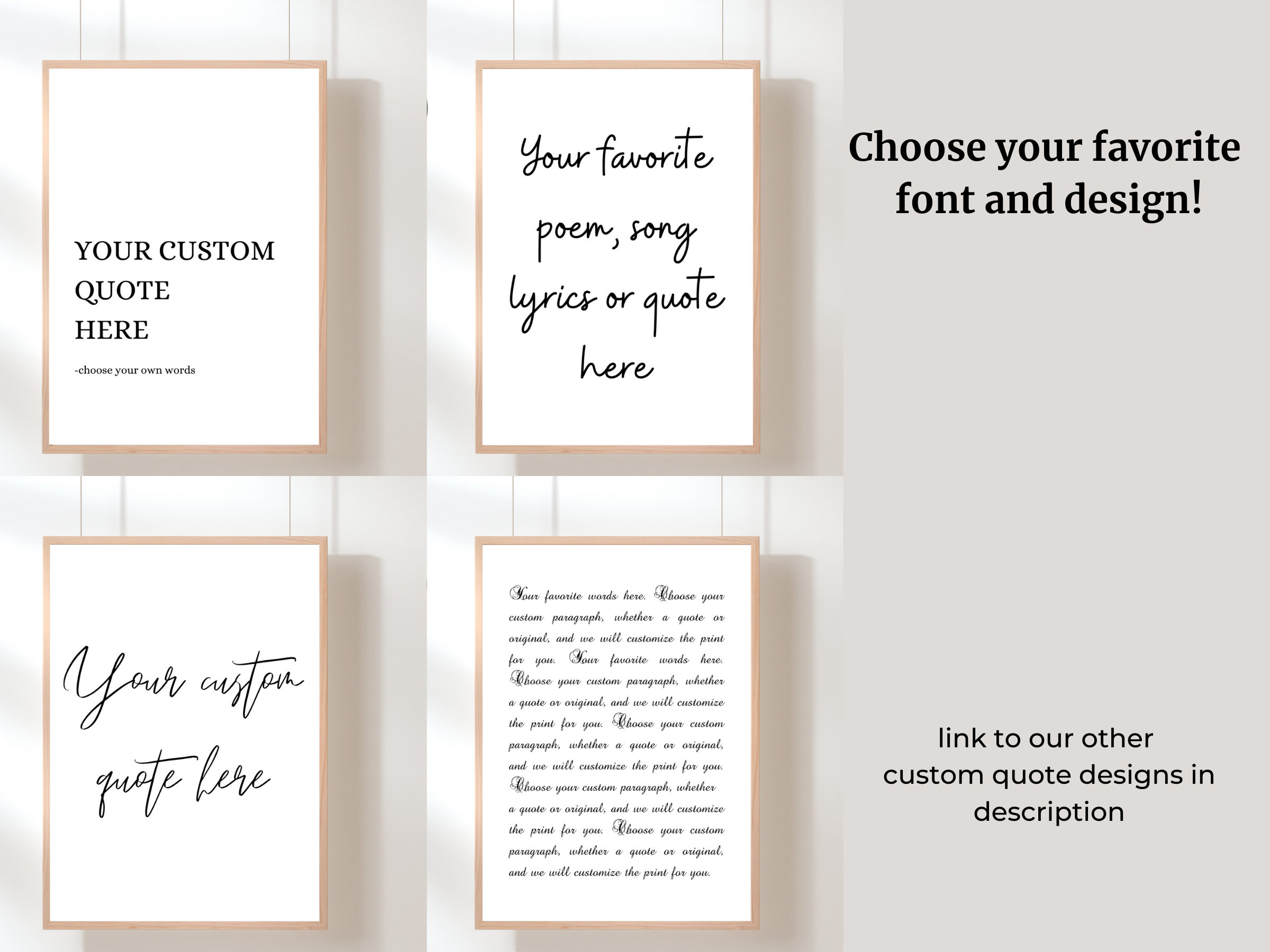 Custom quote print Song lyrics wall art Custom text print | Etsy