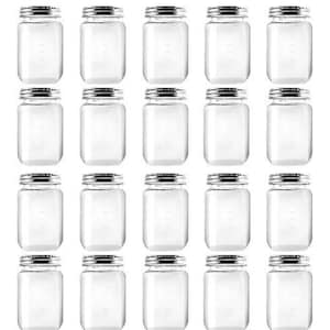 20 PK | 16 oz. Plastic Mason Jars| Metal One Piece Lids