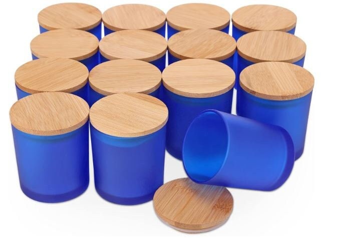 15 Pack, 6 OZ Thick Glass Jars with Airtight Bamboo Lids and