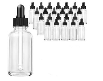 24PK| 4oz Clear Dropper Bottle