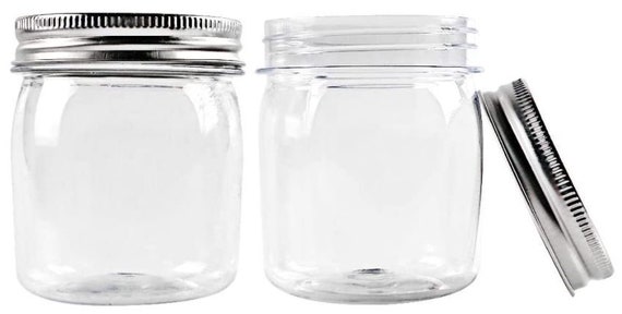 Mason Jars with Airtight Lids, Labels and Measures - Set of 6 Wide Mouth / 8 oz | JoyJolt